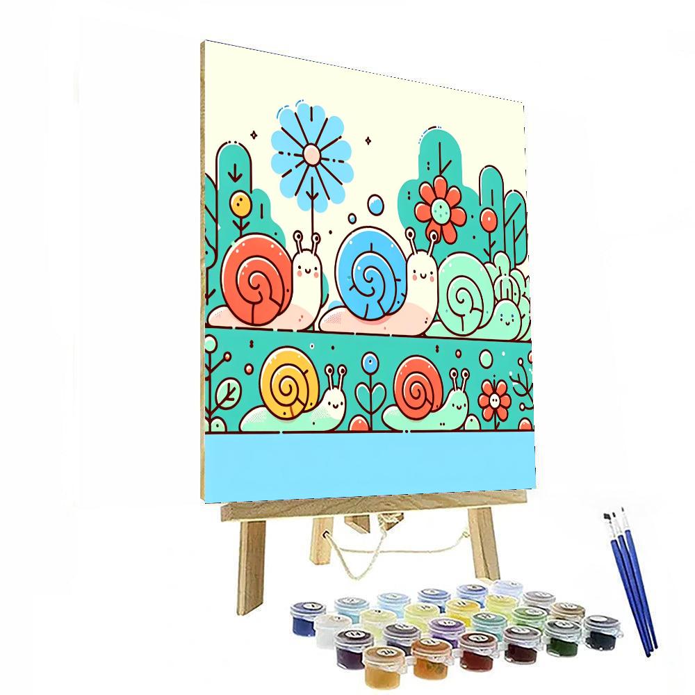 Garden Snail Safari Number Painting