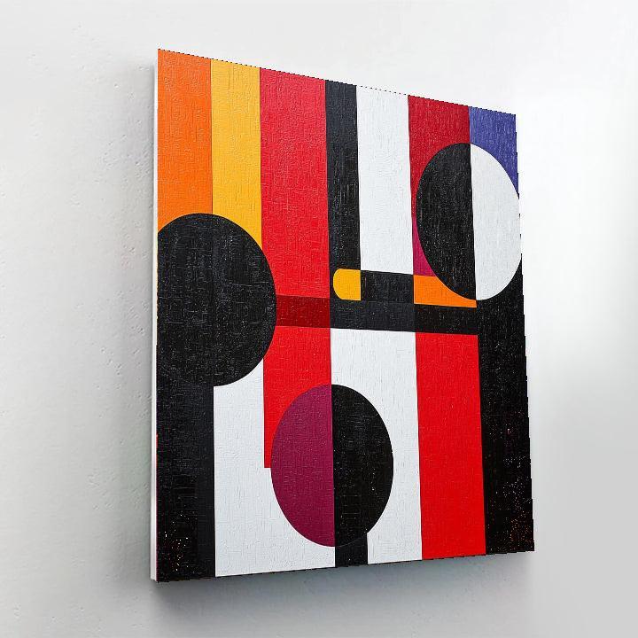 Kazimir Malevich Inspired Geometry Of Serenity  Number Painting