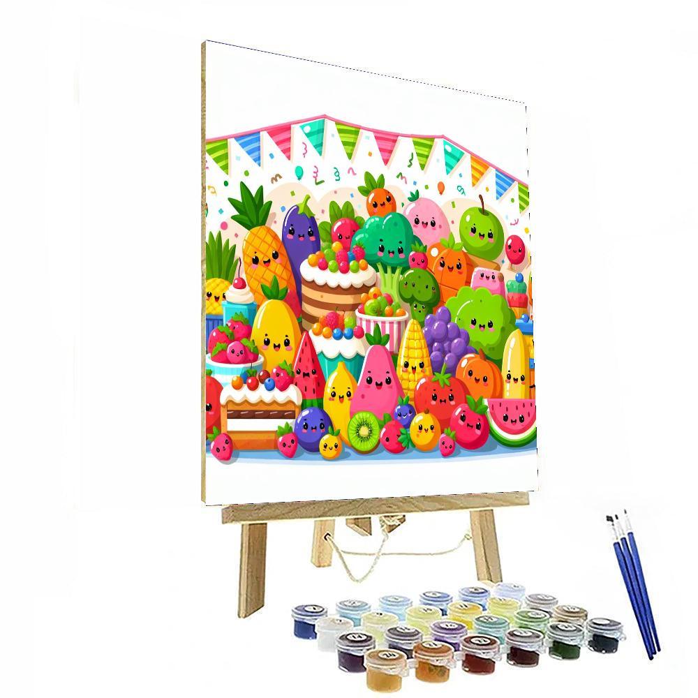 Kawaii Food Fiesta Paint By Number