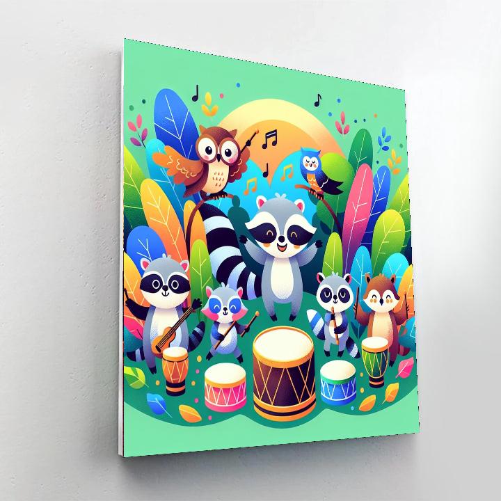 Funky Forest Jam Painting Number Kit