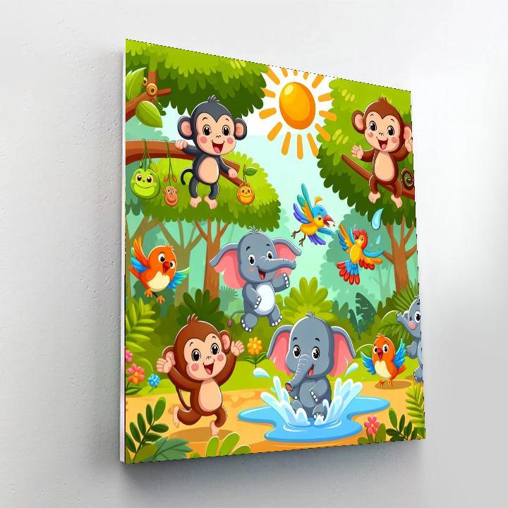 The Jungle Playdate Paint By Color