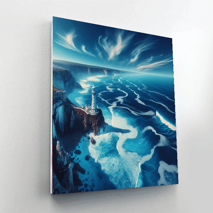 Coastal Lighthouse View Number Painting