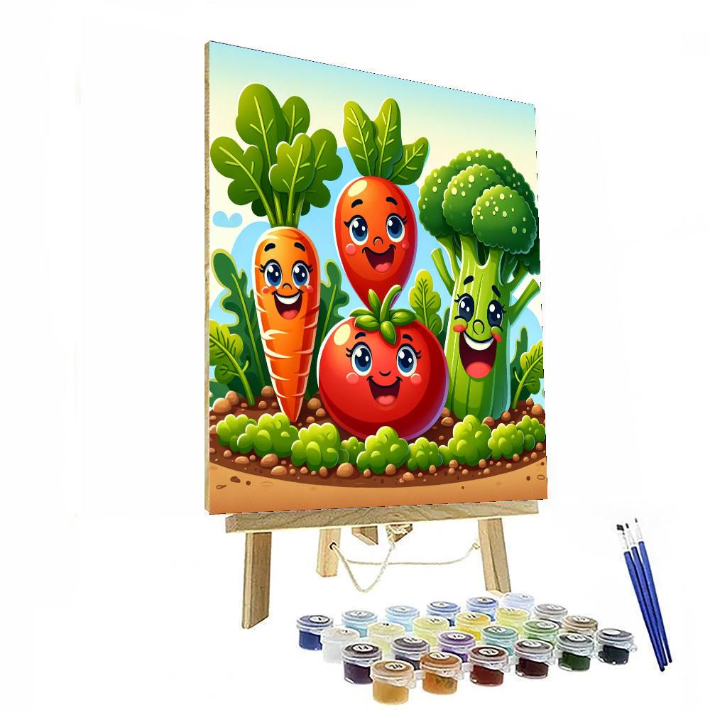Silly Vegetable Friends Painting By Numbers Kit