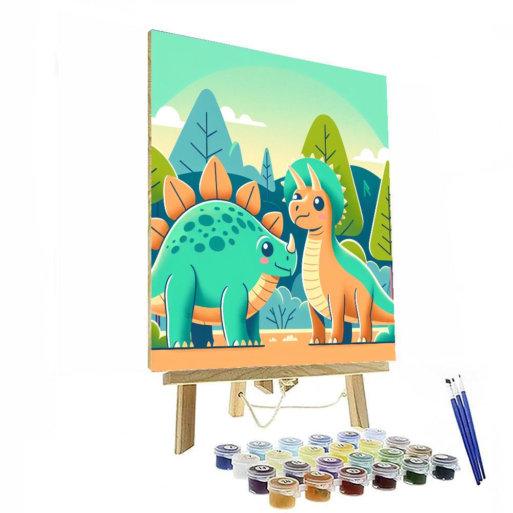 Dino Discovery Trail Number Painting