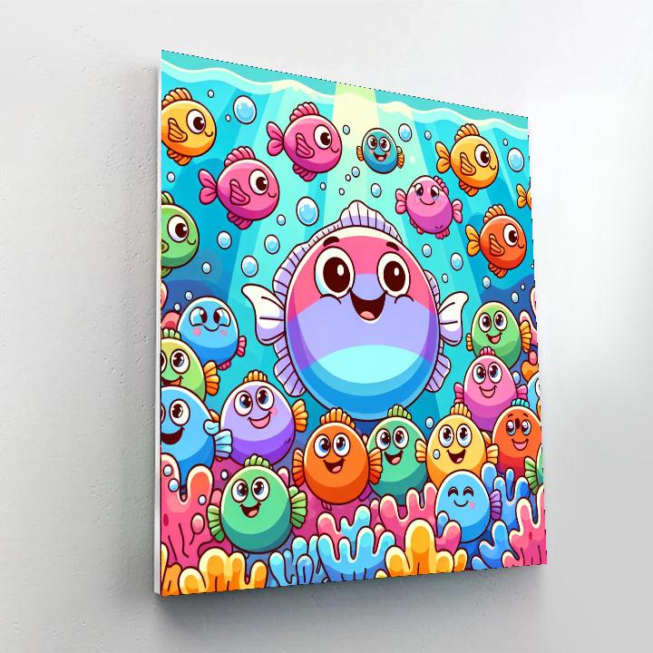 Friendly Fish Fiesta Number Painting