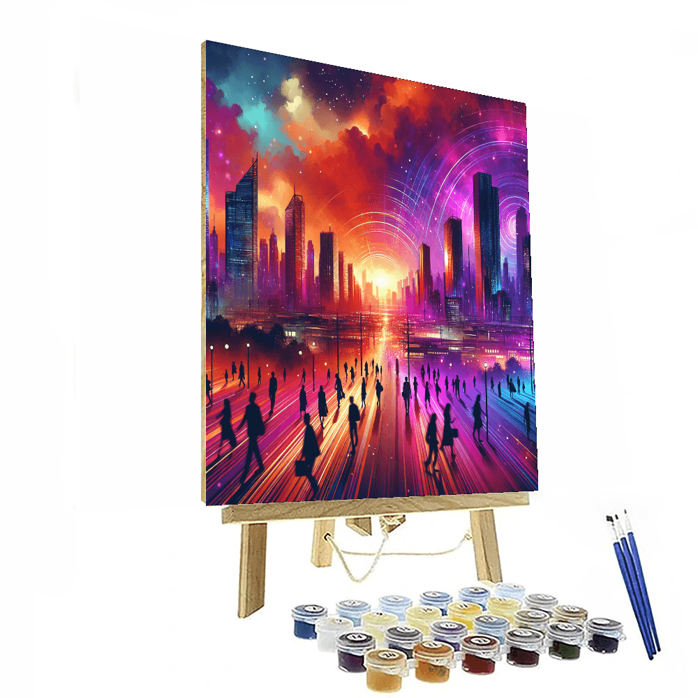 Mystic Sunset Over Cityscape - DIY Painting By Numbers Kit – Artistry Rack