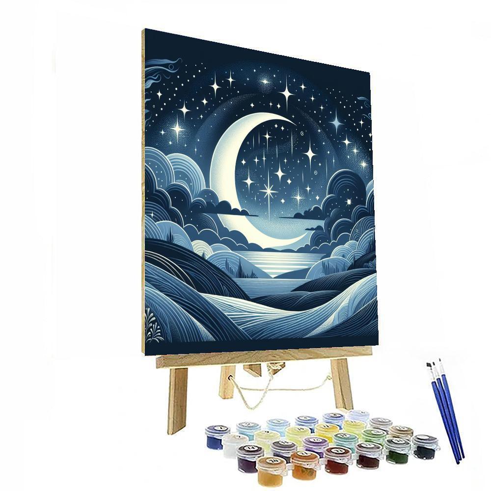 Celestial Night Mystery Painting By Numbers Kit