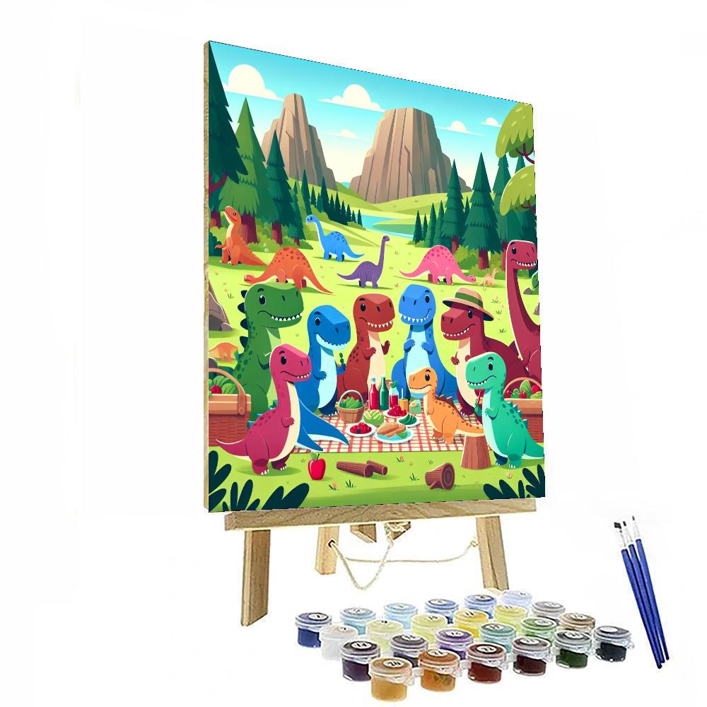 Dinosaur Valley Picnic Painting By Numbers Kit