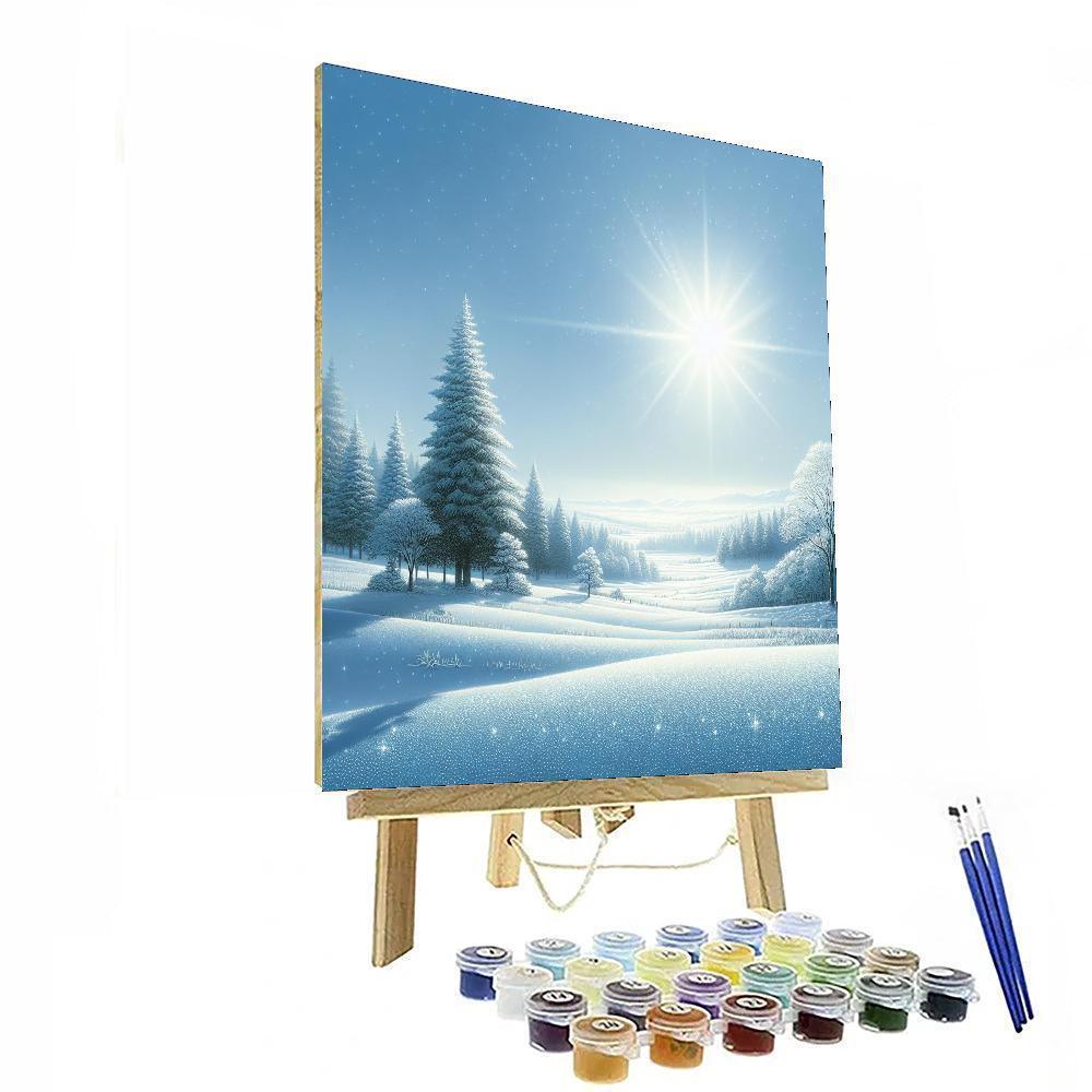 Glistening Winter Landscape Paint By Numbers Art