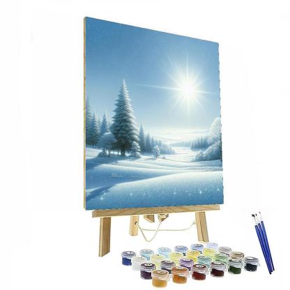 Glistening Winter Landscape Paint By Numbers Art