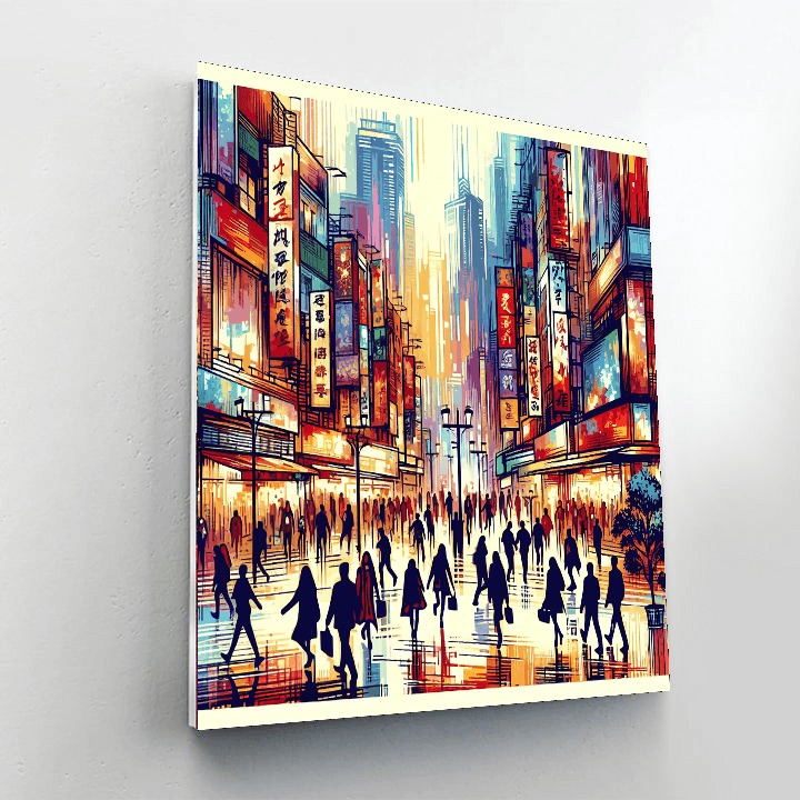Energetic Urban Life Painting By Numbers Kit