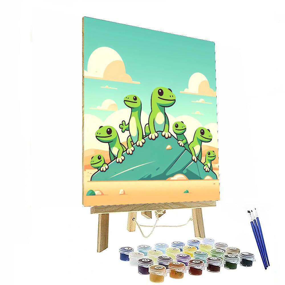 Giggling Gecko Gathering Paint By Color
