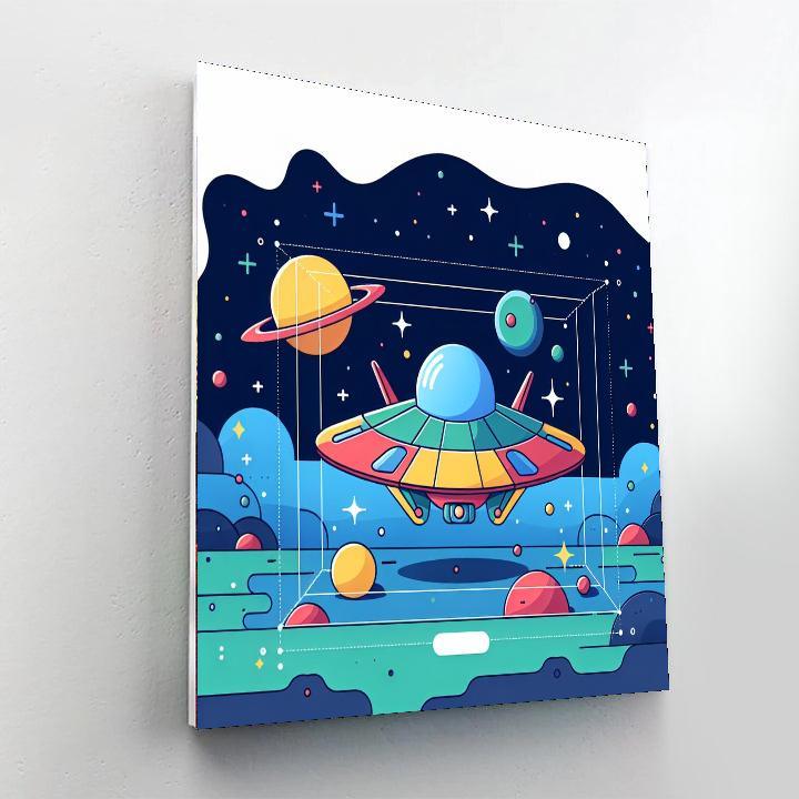 Starship Explorer Paint By Numbers Art