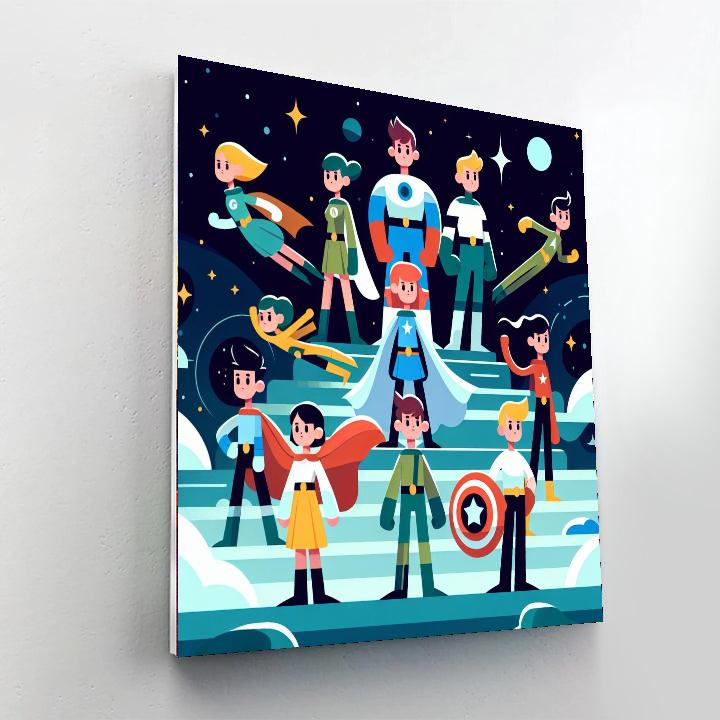 Galactic Guardians Assemble Paint By Color