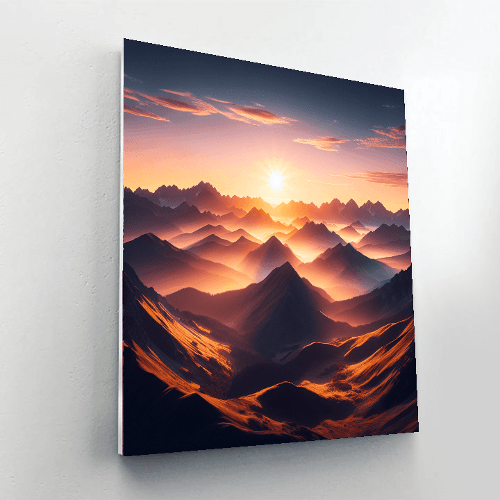 Mountain Sunrise Majesty Number Painting