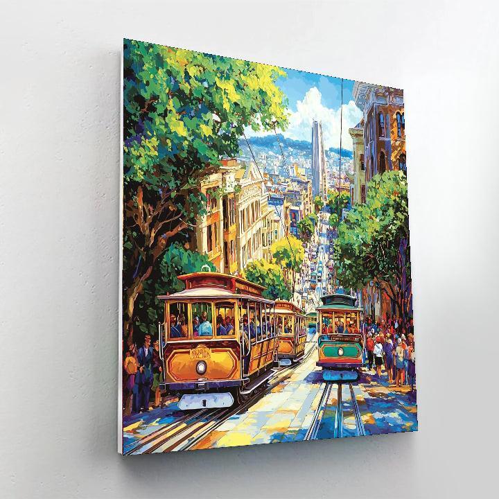 Historic Cable Cars - San Francisco Paint By Numbers