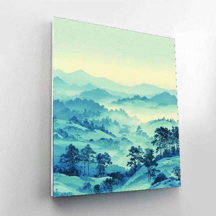 Utagawa Hiroshige Inspired Eternal Morning Mist  Number Painting