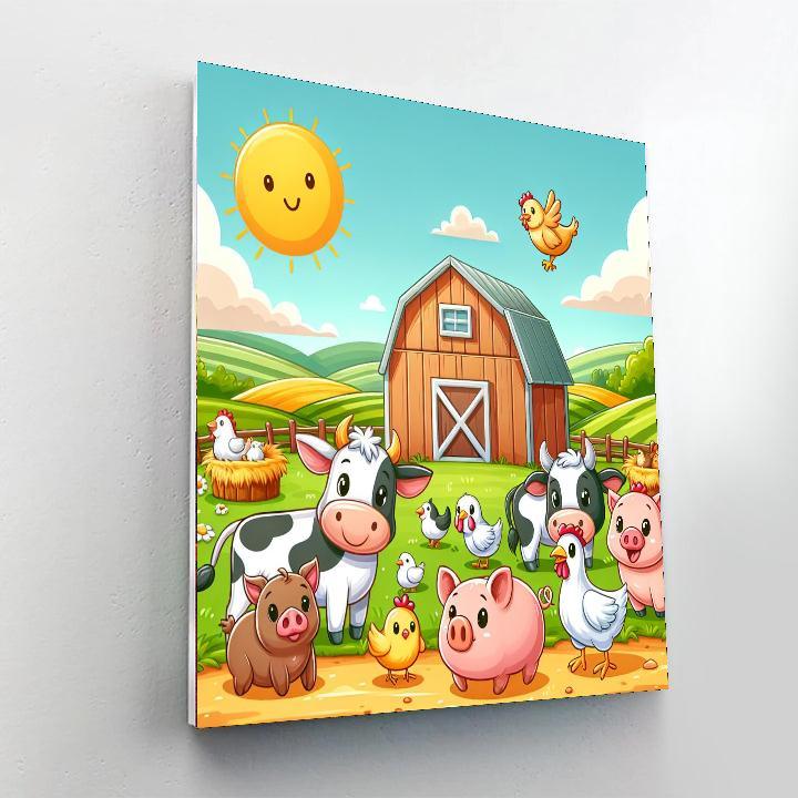Lively Farm Friends Paint By Numbers