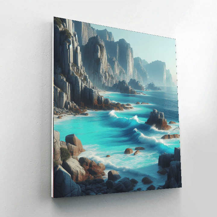 Harmonious Coastal Haven Number Painting