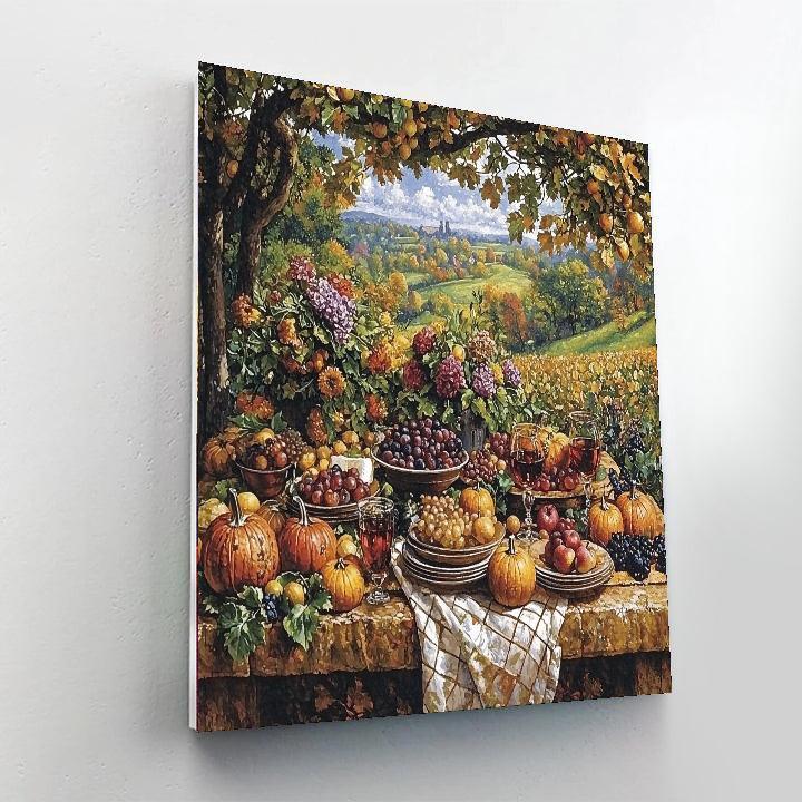 Norman Rockwell Inspired Rustic Harvest Feast  Paint By Numbers Kits