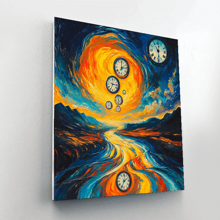 Salvador Dalí Inspired Time In Motion  Paint By Numbers Kits