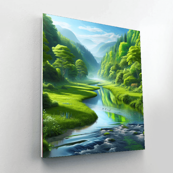 Quiet River Bend Paint By Numbers
