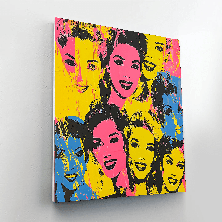 Andy Warhol Inspired Retro Pop Culture Fusion  Paint By Numbers Kits