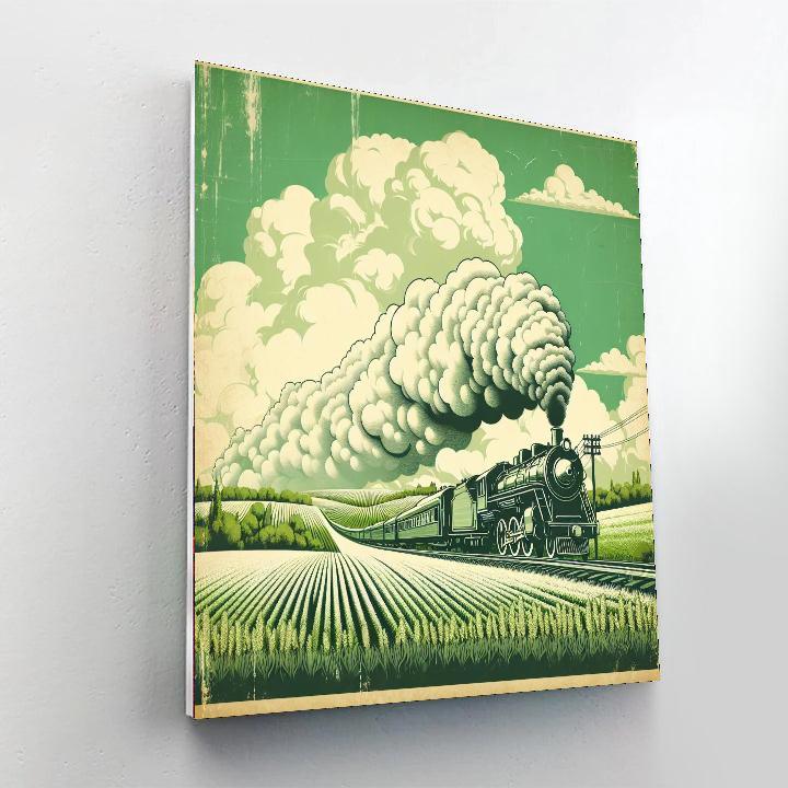 Vintage Train Journey Adventure Paint By Numbers