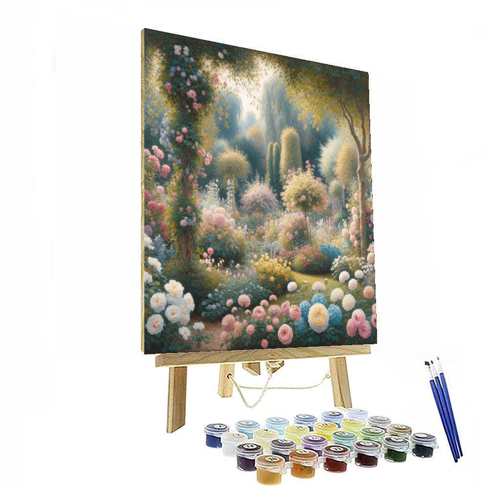 Vintage Garden Elegance Painting Number Kit