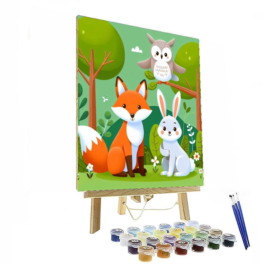 Adventures With Forest Friends Paint By Numbers Art