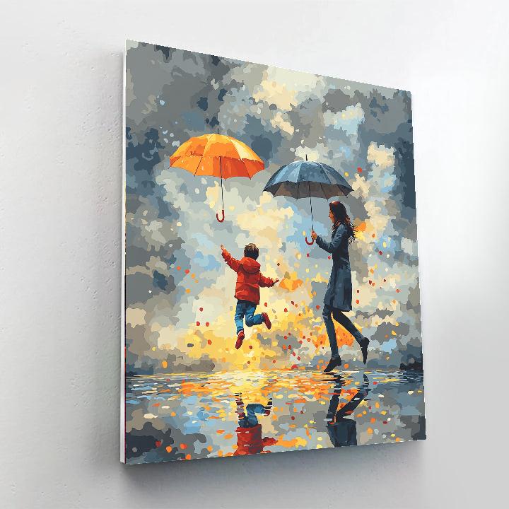 Splashing In Puddles Paint By Number