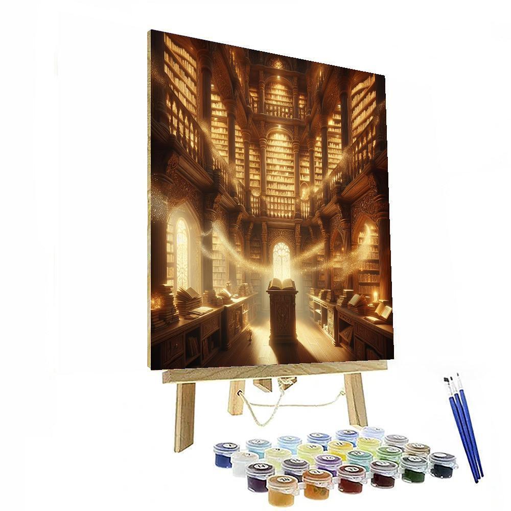 Enchanted Library Nook Numbered Painting Kits