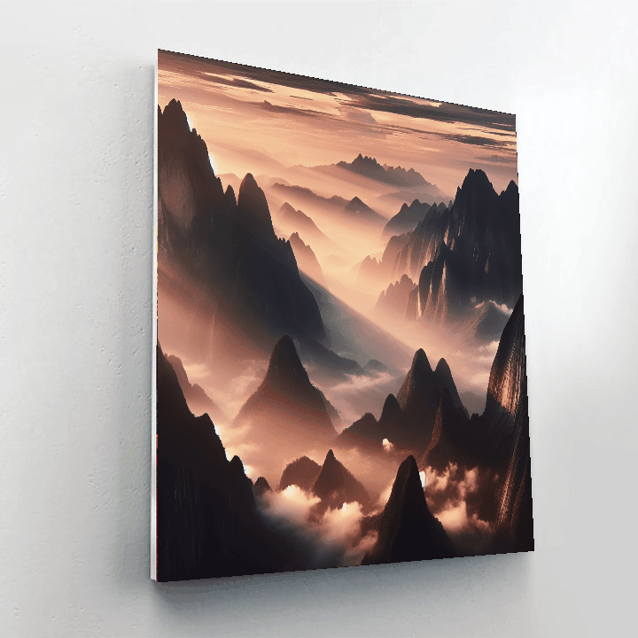 Mystical Mountain Mist Number Painting