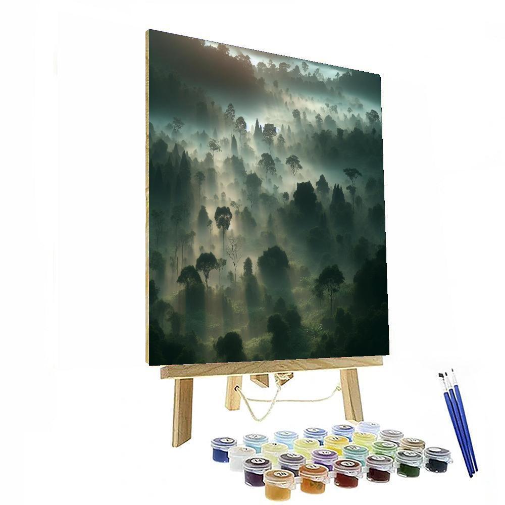 Misty Forest Awakening Paint By Numbers