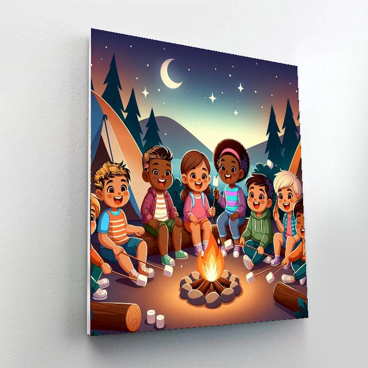 Charming Camping Adventure Number Painting