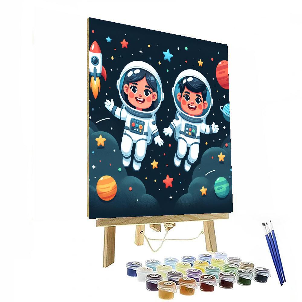 Daring Astronauts Paint By Numbers Art