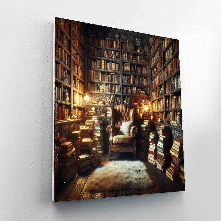 Refined Library Nook DIY Paint By Numbers