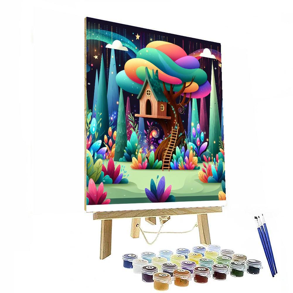 Fantasy Forest Hideout Painting By Numbers Kit