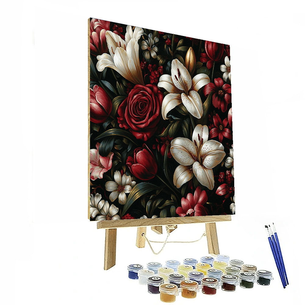Johannes Vermeer Inspired Renaissance Floral Arrangement - DIY Painting By Numbers Kit