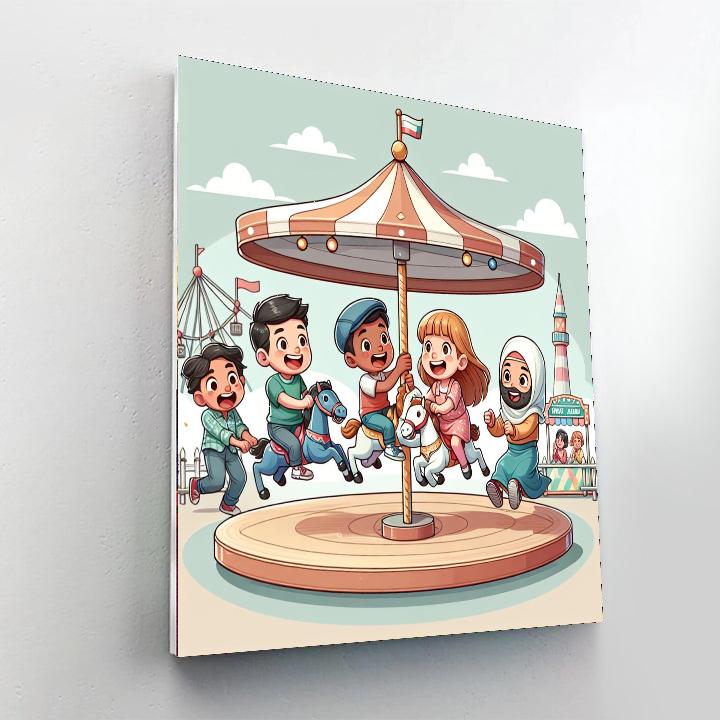 Fanciful Fairground Fun Numbered Painting Kits