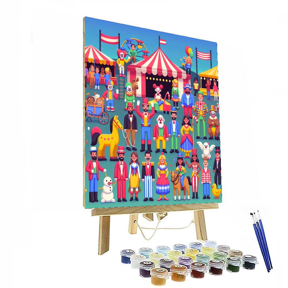 Circus Parade Extravaganza DIY Paint By Numbers