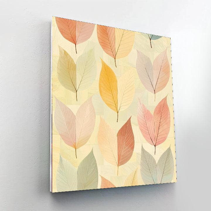 Leonardo Da Vinci Inspired A Mosaic Of Leaves  Paint By Number