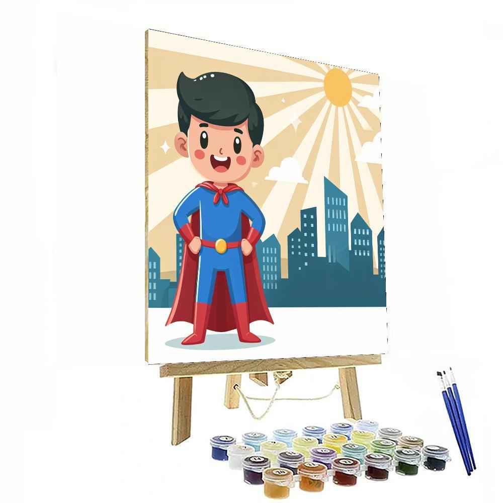 Caring Superhero Paint By Numbers