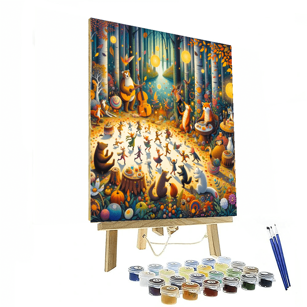 Joyful Woodland Gathering DIY Paint By Numbers