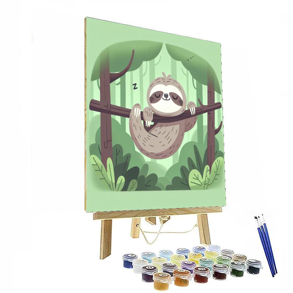 Silly Sloth Siesta Paint By Color