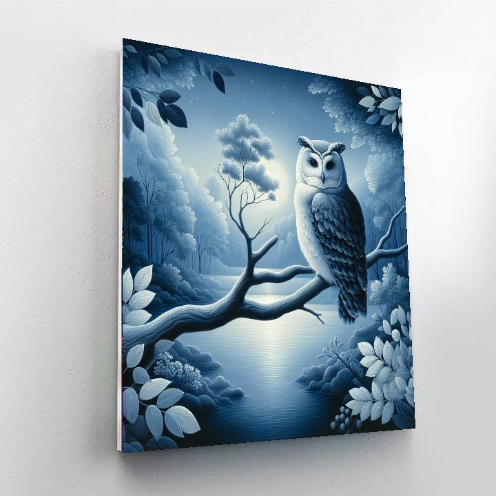 Owl's Nocturnal Wisdom DIY Paint By Numbers