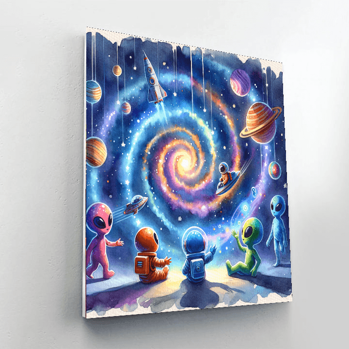 Cosmic Alien Adventure Paint By Color