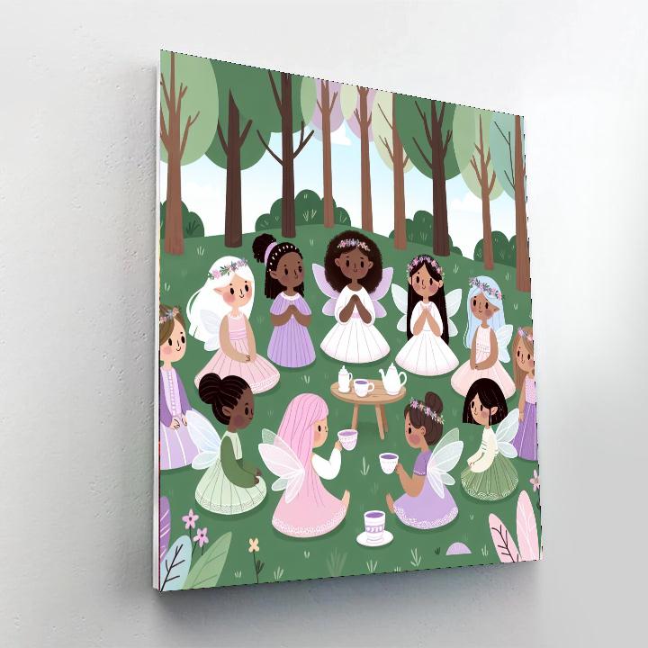 Fairy Forest Tea Party DIY Paint By Numbers