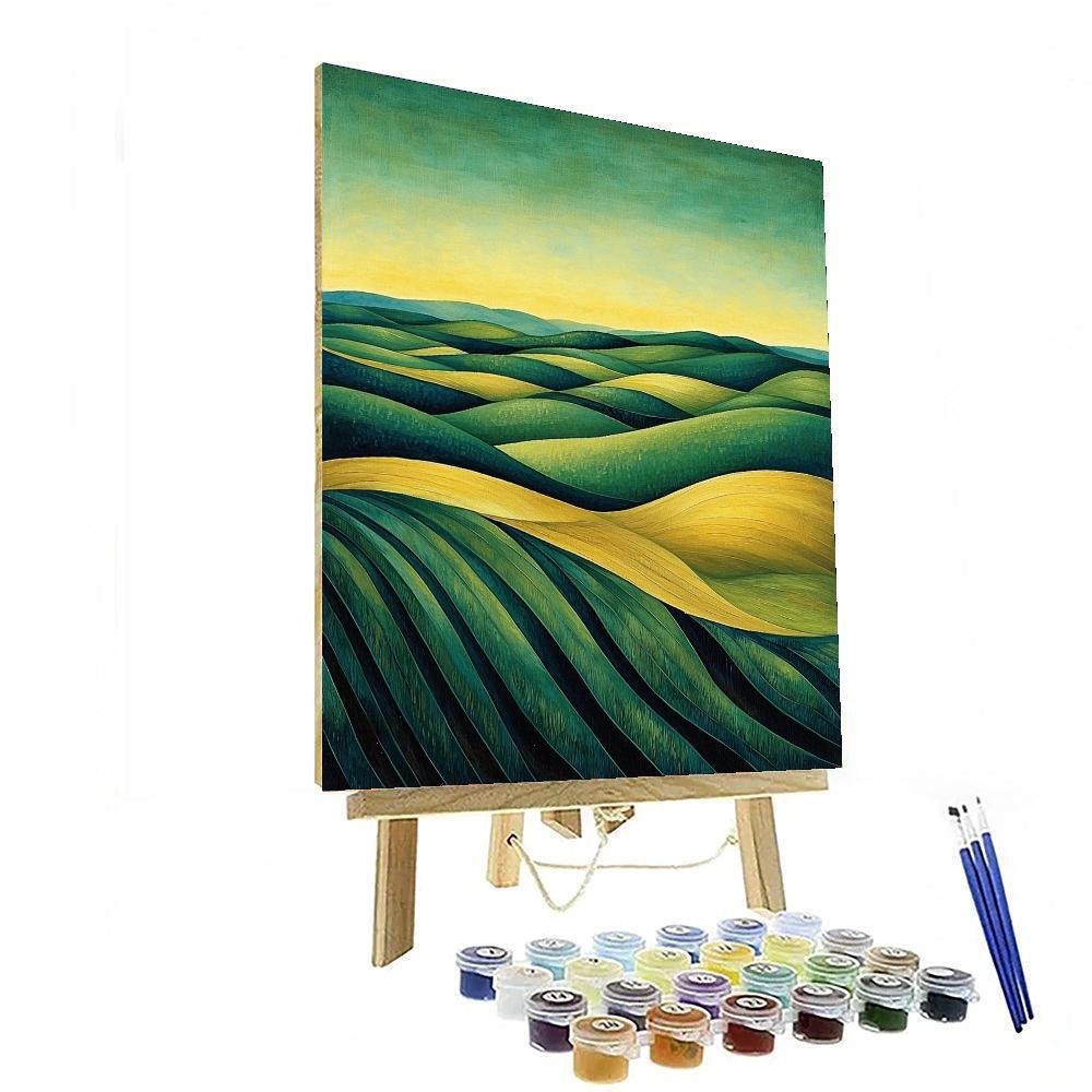 Nandalal Bose Inspired Fields Of Reverie  Paint By Numbers