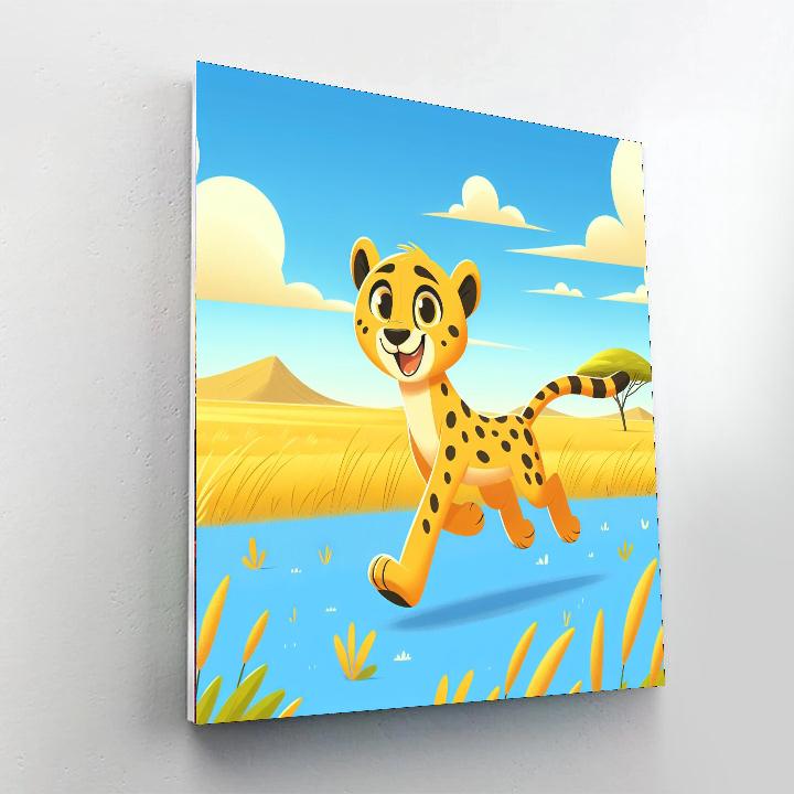 Clever Cheetah Numbered Painting Kits